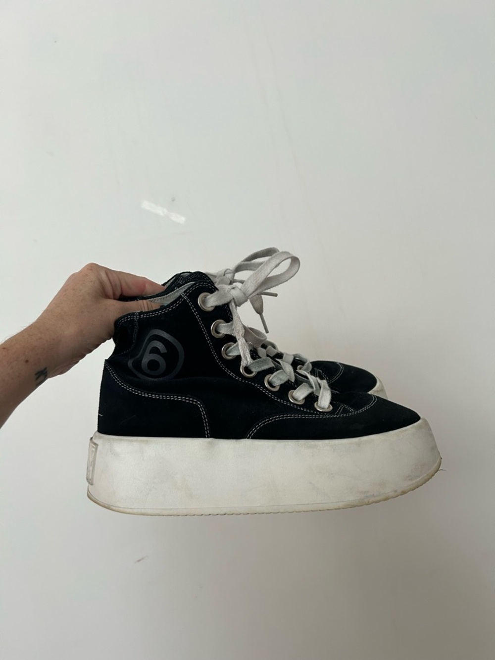 Maison Margiela Black Suede Platform